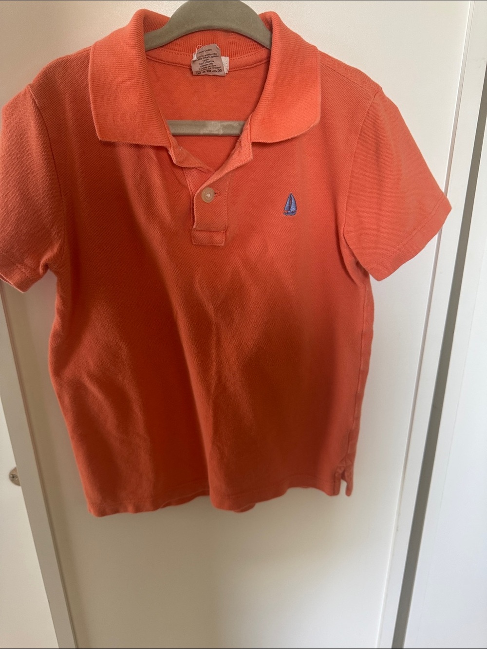 Crewcuts Orange Polo with Blue Sailboat Logo